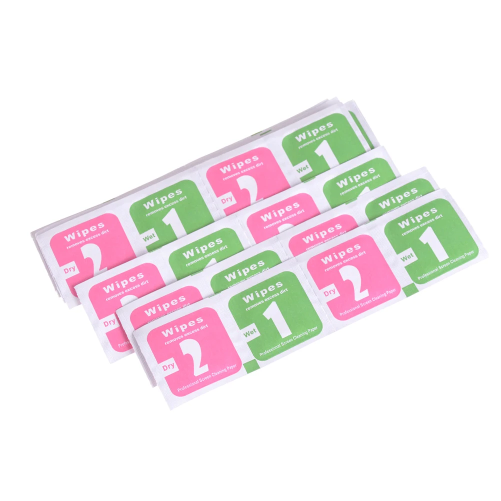 

400pcs(200sets) Camera Lens Phone LCD Screen Dust Removal Tool Dry Wet Cleaning Wipes Paper Set for Phones Computers
