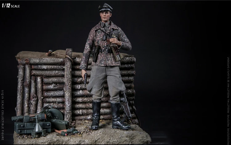 Коллекционная 1/12 карманная элитная Серия: WWII SS-Panzer-Division Das eich PES003 немецкая двойная головка оружие весь набор фигурка