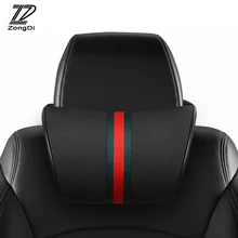 ZD 1 шт. автомобильный Стайлинг подушка на шею для Кожаная подушка-пена с эффектом памяти для VW polo passat b5 b6 Mazda 3 6 CX-5 Защитные чехлы для сидений, сшитые специально для Toyota corolla Ford focus 2 3