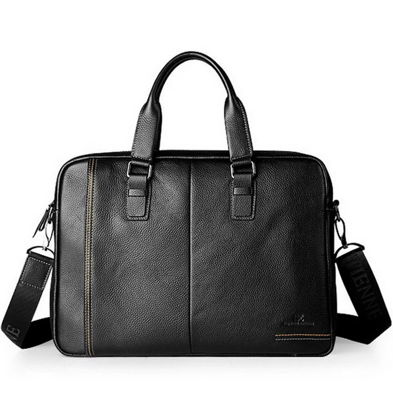 Бренд для мужчин Портфели, пояса из натуральной кожи бизнес сумка, 14 "кожаная сумочка для ноутбука, сумки на плечо Мужчин's курьерские