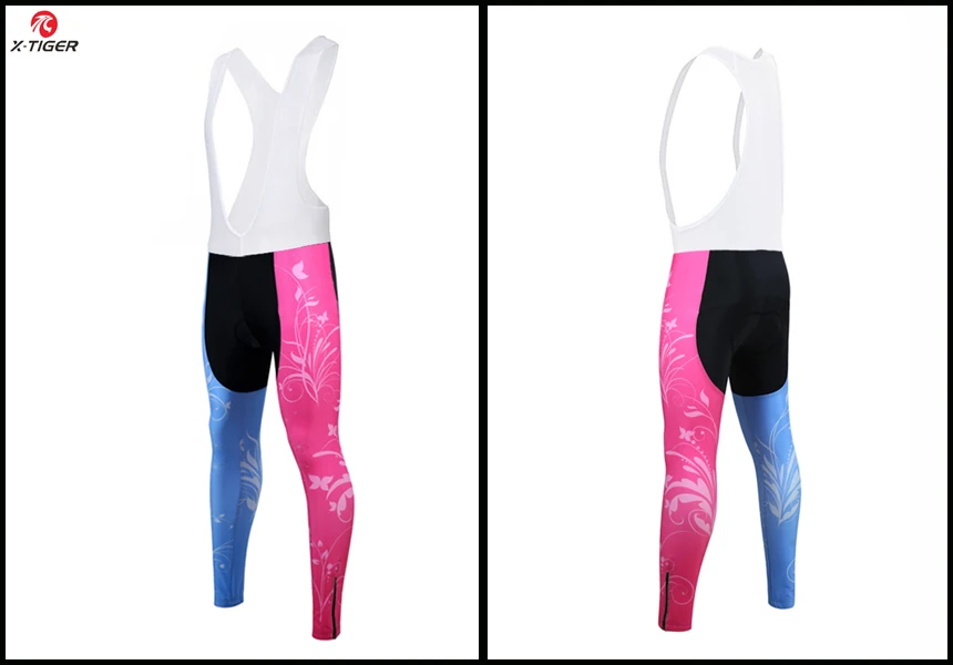 X-Tiger Pro Женские сохраняющие тепло для горного велосипеда с лямками брюки с 3D гелевыми подушечками зимние мотобайк, велосипед, велотренажер комбинезон для женщин