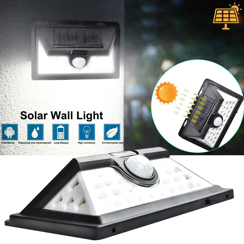 

Solar Lights 32 LED 52LED Garden Wall Lamp Outdoor Security Lighting Waterproof Motion Sensor Detector Lampe Solaire Exterieur