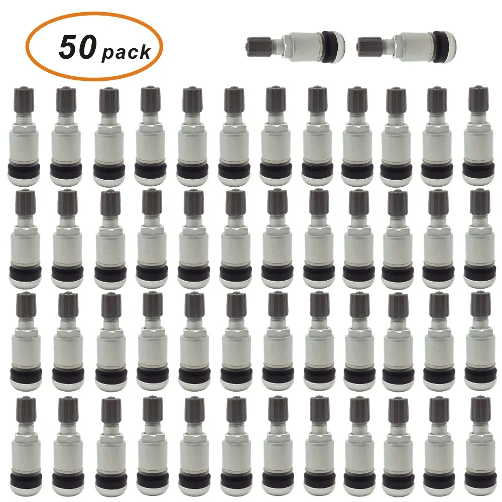US $33.59 Pack Of 50 Professional Aluminum Alloy Stem Tire Valve Tyre Valve For Passenger Cars Ms525al Fitting Most Cars