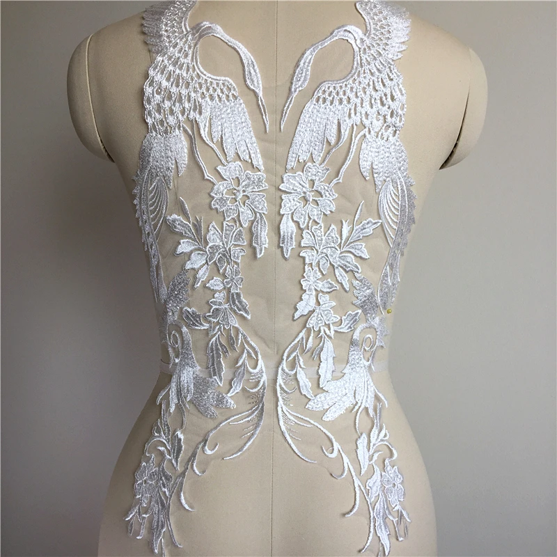 

Free shipping European New Fashion Sequin Embroidered Lace Patch Wedding Dress Decoration Decal Manual DIY Accessories RS2379