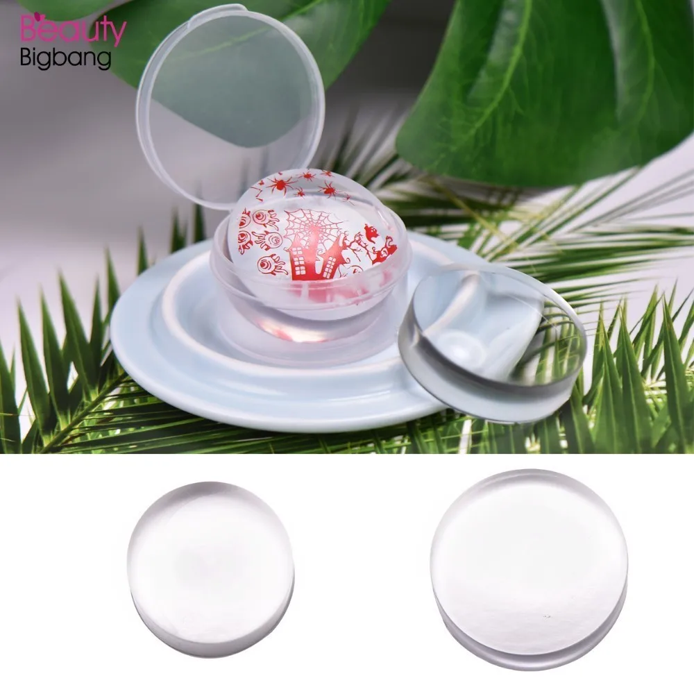 

1PCS 2.8cm/3.8cm BEAUTYBIGBANG Silicone Nail Stamper Accessory Clear Jelly Head Manicure Tools Pattern Stamping