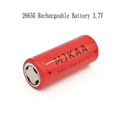 1 шт. красный 7200 мАч 26650 Перезаряжаемые Батарея 3,7 В литий-ионный Аккумуляторы для фонарик лазерная