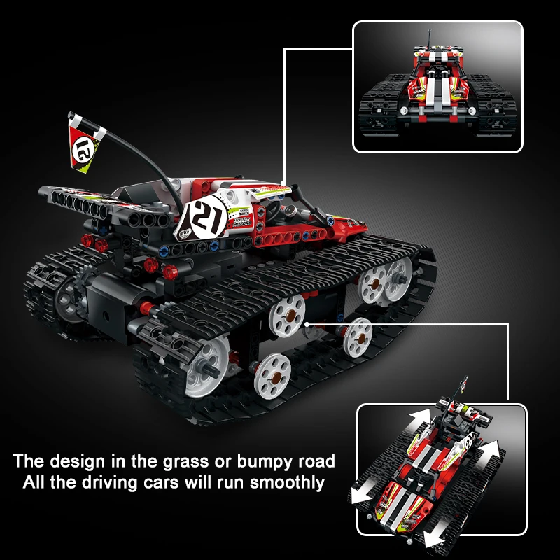 Best toy kid Technic Series The RC Track Remote control Race Car Set Building Blocks Bricks Educational Toys Compatible with Legoing