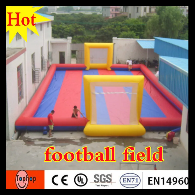 new durable inflatable soap soccer field for adult children outdoor
