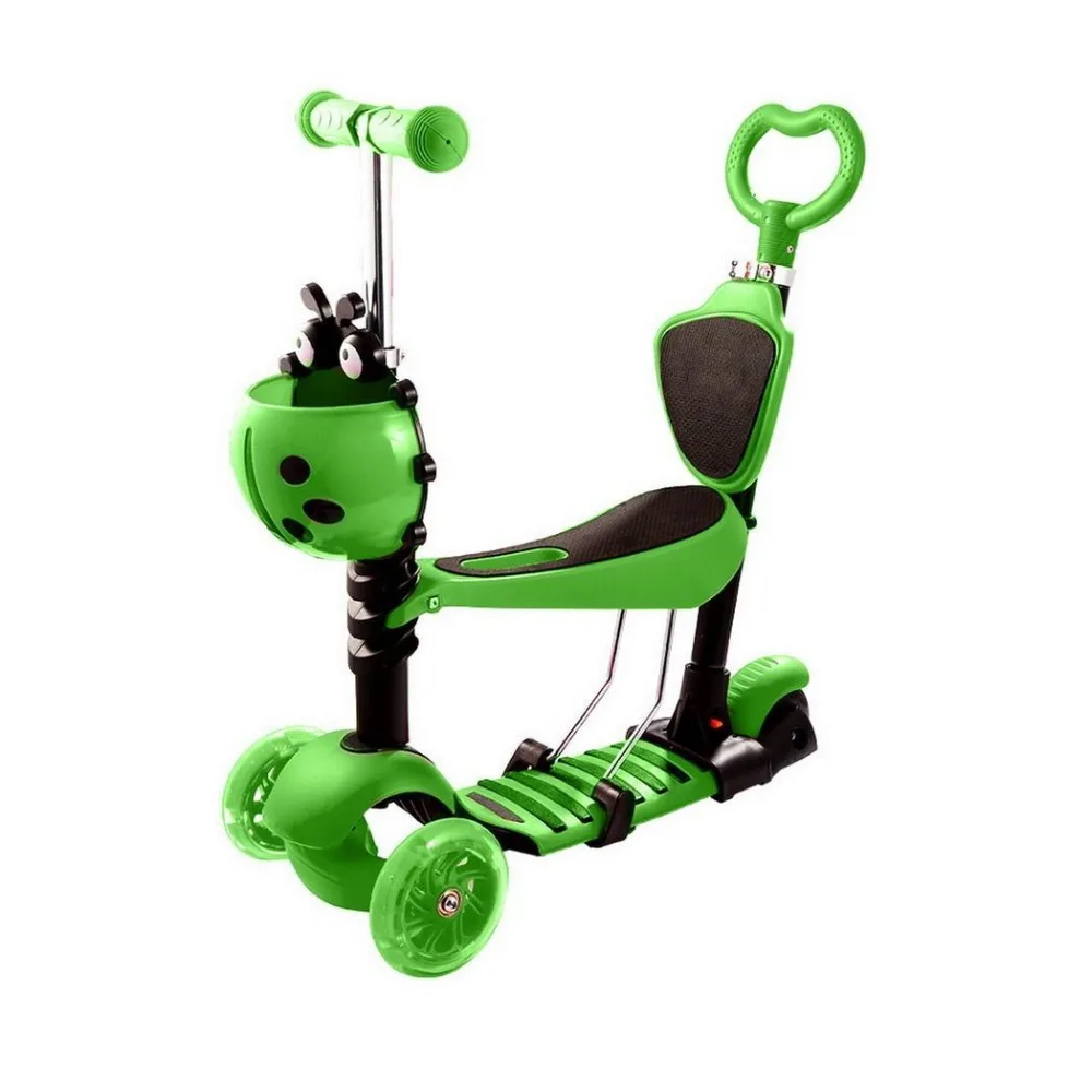 ANCHEER 3-Wheel Kick Scooter Children Scooters Adjustable Height Kids Scooter Bike with LED Light Up Wheels kids skateboard