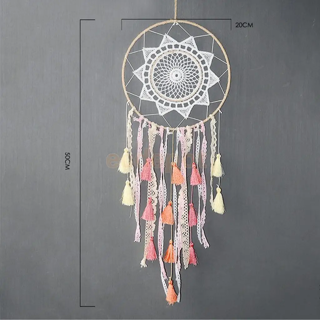 Dream Catcher - Good Luck Trapped - Tassel Pendant Catcher Ring Wall Hanging Decor Room Decor Ornament