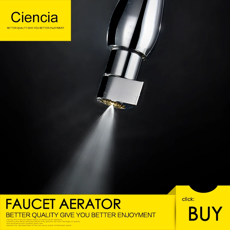 Free Shipping Ciencia Brass Chrome Faucet Aerator Kitchen Sink Aerator Aerator Dual Sprayer Faucet Replacement Part