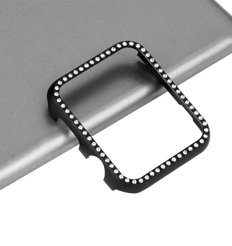 Чехол со стразами+ стекло для apple watch 5 4 3 apple watch band case 44 мм/40 мм iwatch band 42 мм/38 мм защитный чехол с кристаллами