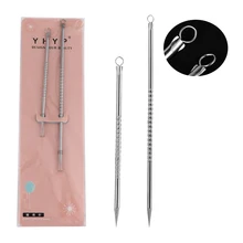 2 шт./компл. премиум-класса для удаления черных точек прыщей, инструмент для удаления прыщей иглы Уход за кожей лица Уход за кожей пятен уход за экстрактор для удаления инструмент Лидер продаж