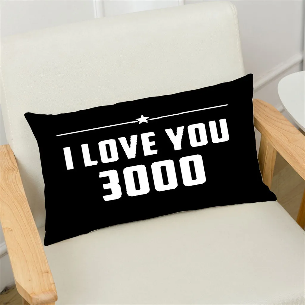 

I Love You Three Thousand Times Cushion Cover Linen Pillow Covers For Sofa Seat Soft Throw Pillow Case 30x50CM Home Decor