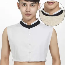 Поддельный Воротник Мужская рубашка свитер с рубашкой воротник сплайсинга