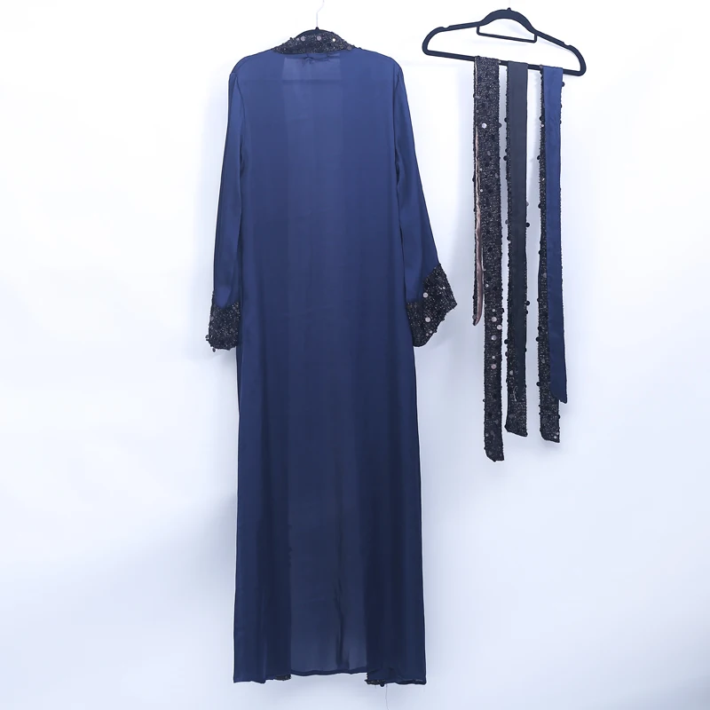 Sequin Abaya Turkish Kimono Dubai Kaftan Muslim Hijab Dress Abayas For Women Caftan Islamic Clothing Robe Femme Prayer Clothes