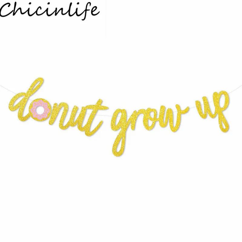 Chicinlife 1 Набор пончик Grow Up баннер для вечеринки в честь Дня рождения ребенка подарок для детей 1 день рождения Декор пончик принадлежности для тематической вечеринки - Цвет: A