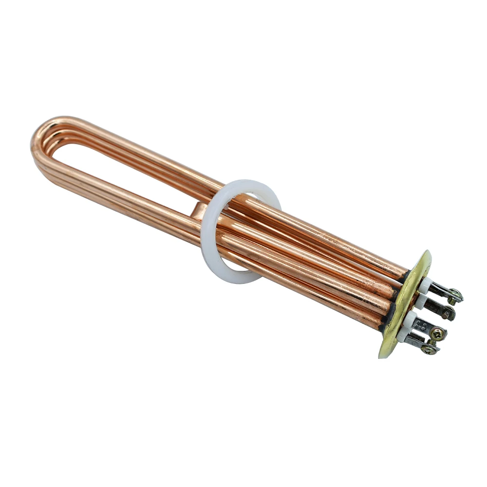 

Red Copper Water Heating Element 380V 6KW/9KW/12KW 63mm Ring Flange Diameter Electric Floating Immersion Heater