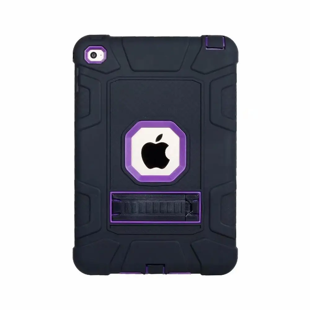Мягкий чехол для Apple ipad mini 5 4 3 2 1 со встроенным ремешком на руку, силиконовый резиновый чехол для ipad mini 1 2 3 4 5 чехол для планшета+ ручка - Цвет: purple