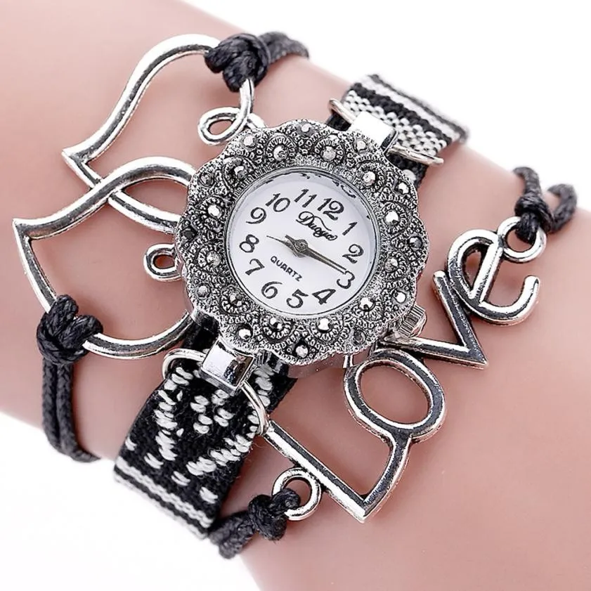 

DUOYA Women Fine Winding Analog Quartz Movement Wrist Watch relogio feminino montre femme reloj mujer Horloges Uhren Hodinky