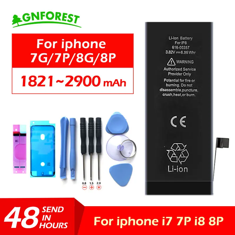 

Original Battery For Apple iPhone 7 7Plus 8Plus iPhone 8 7G 8G Mobile Phone Lithium Polymer Bateria Free Tools