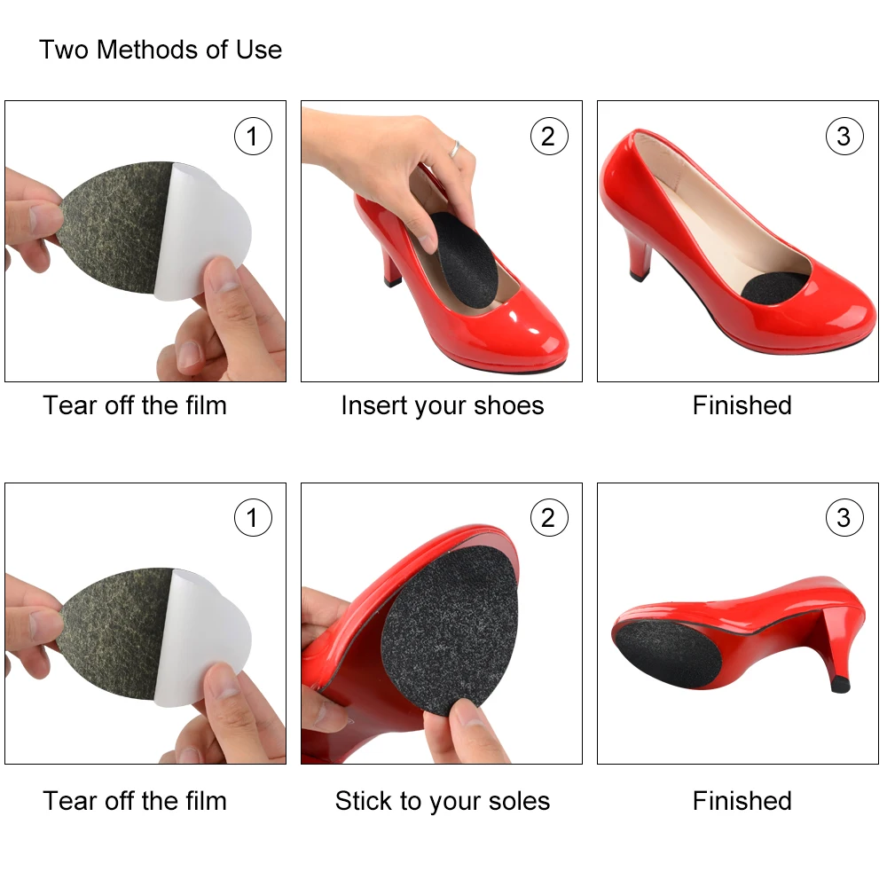 Anti-Slip Soles for Shoes Protector Women High Heel Sole Non Slip Sticker Rubber Grips Forefoot Outsoles Pad Insert shoe repair patches shoe repair patch shoe repair stickers shoe stickers shoe anti slip stickers