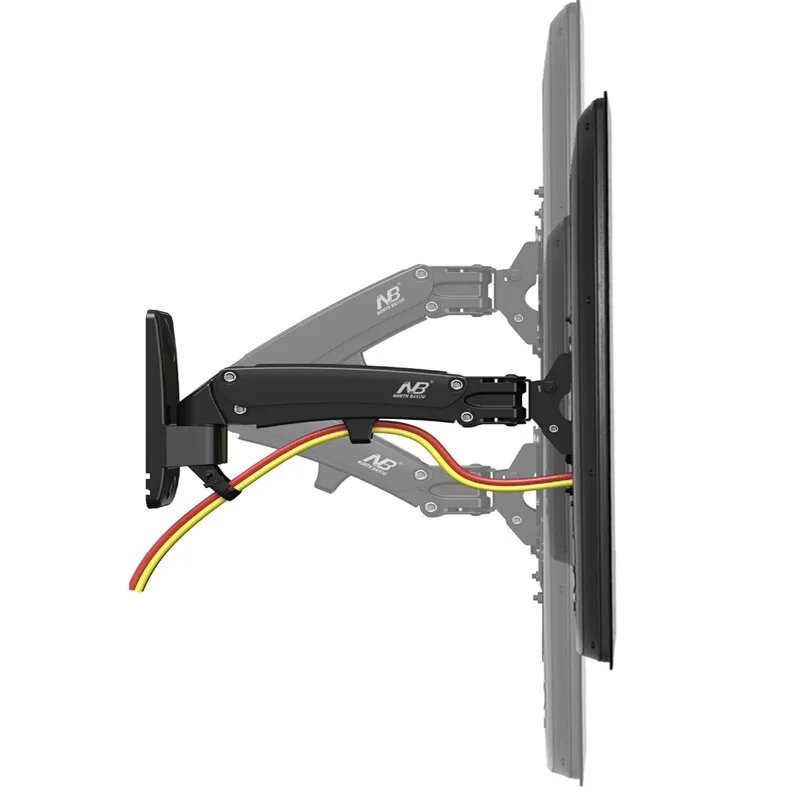 NB F350 التلفزيون جدار جبل قطب 40-50 بوصة ذراع مراقبة حامل الغاز الربيع فري ليفت كامل الحركة سبائك الألومنيوم الدورية VESA الوقوف