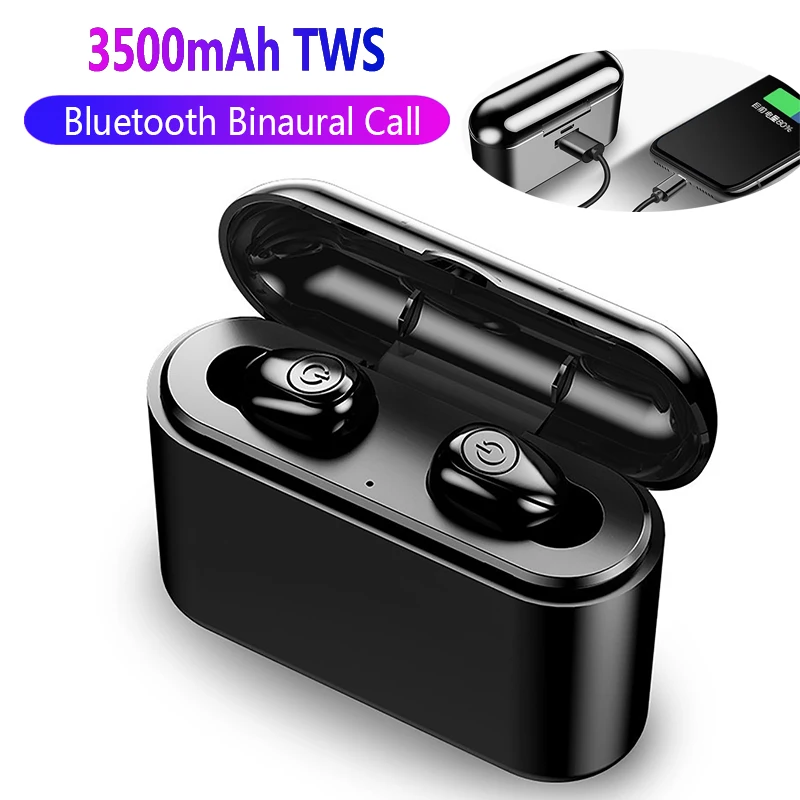 

X8 TWS True Wireless Earbuds 5D Stereo Bluetooth Earphones Mini TWS Waterproof Headfrees with Charging Box 2200mAh Power Bank
