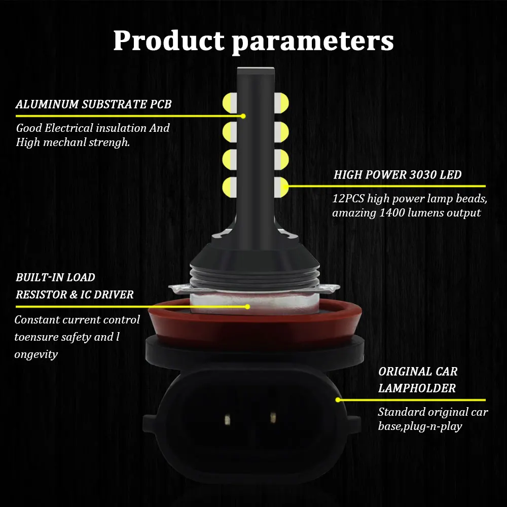 BMT H8 H11 H7 H1 H3 Led Canbus 9006 9005 HB4 HB3 H16 5202 PSX24W h27w2 h27w1 881 h27w/2 h27w/1 P13W PSX26W Led Car Fog Light DRL