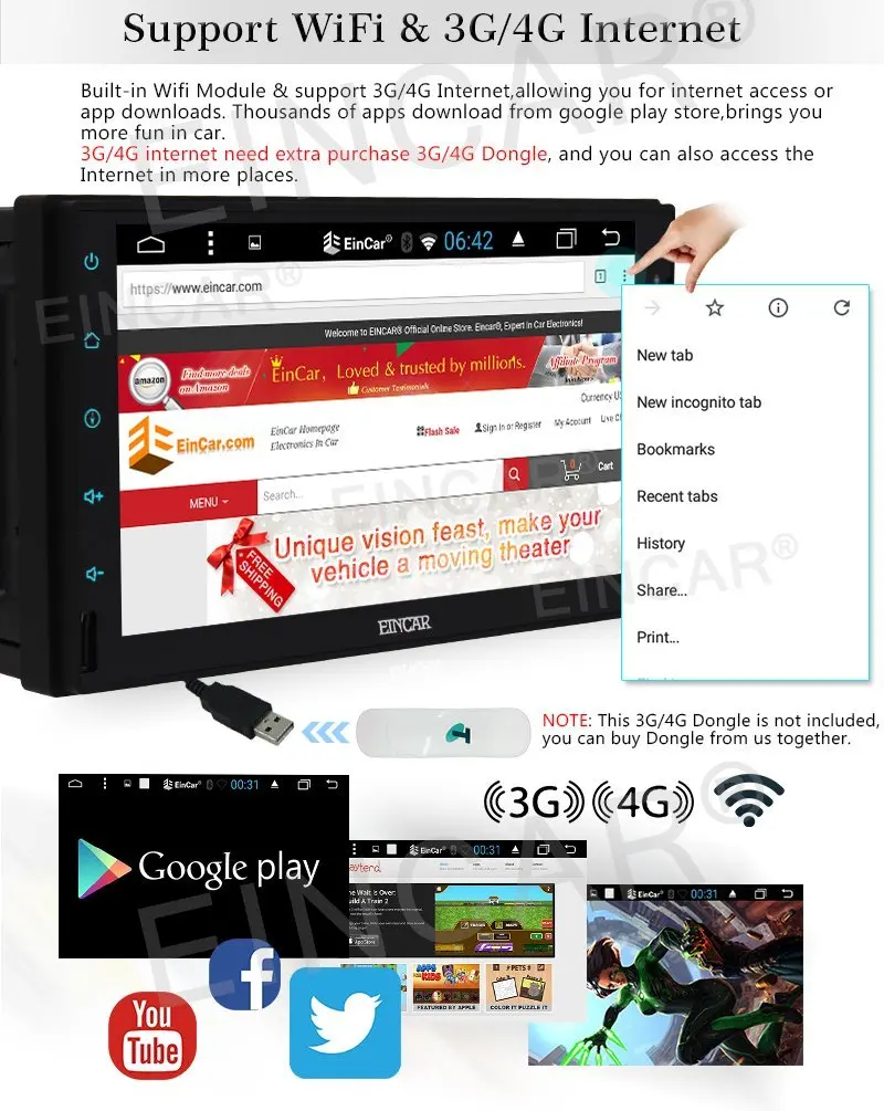 Perfect Car Android 6.0 Car Stereo two 2 din Quad-core Autoradio GPS Navigation Audio Video USB SD Wifi Phone Screen Mirror External Mic 2