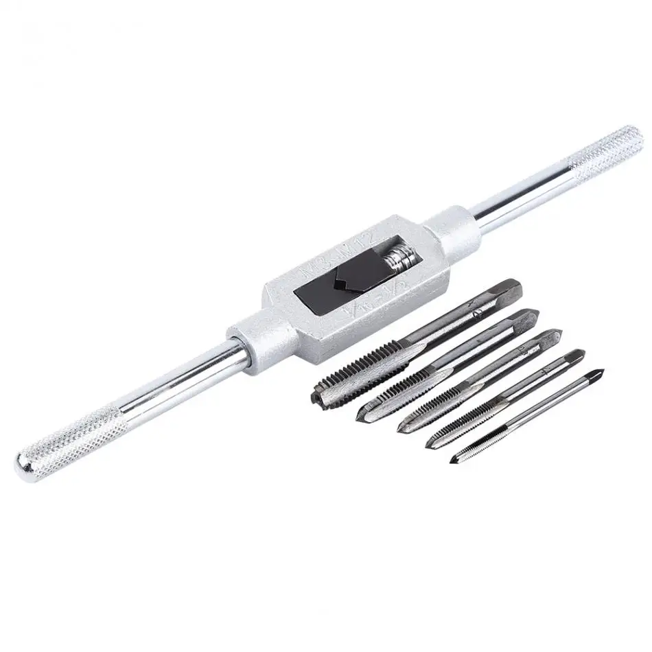 Fdit Adjustable Reamer Tap Wrench Set with Metric Thread M3/4/5/6/8