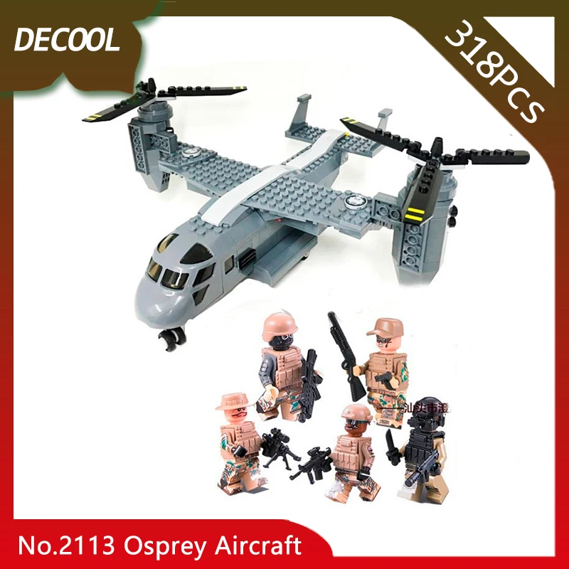 

Doinbby Store 2113 318Pcs S.W.A.T Series Osprey Helicopter Military Model Building Blocks BricksCompatible with Legoings