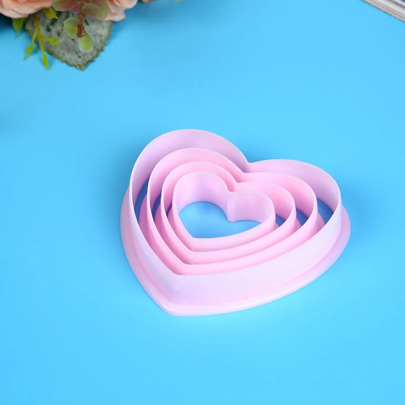 

4pcs/set Hearts shaped Cookies Biscuits Desserts Paste Cutter molds moulds Fondant cake decorating tools baking tools