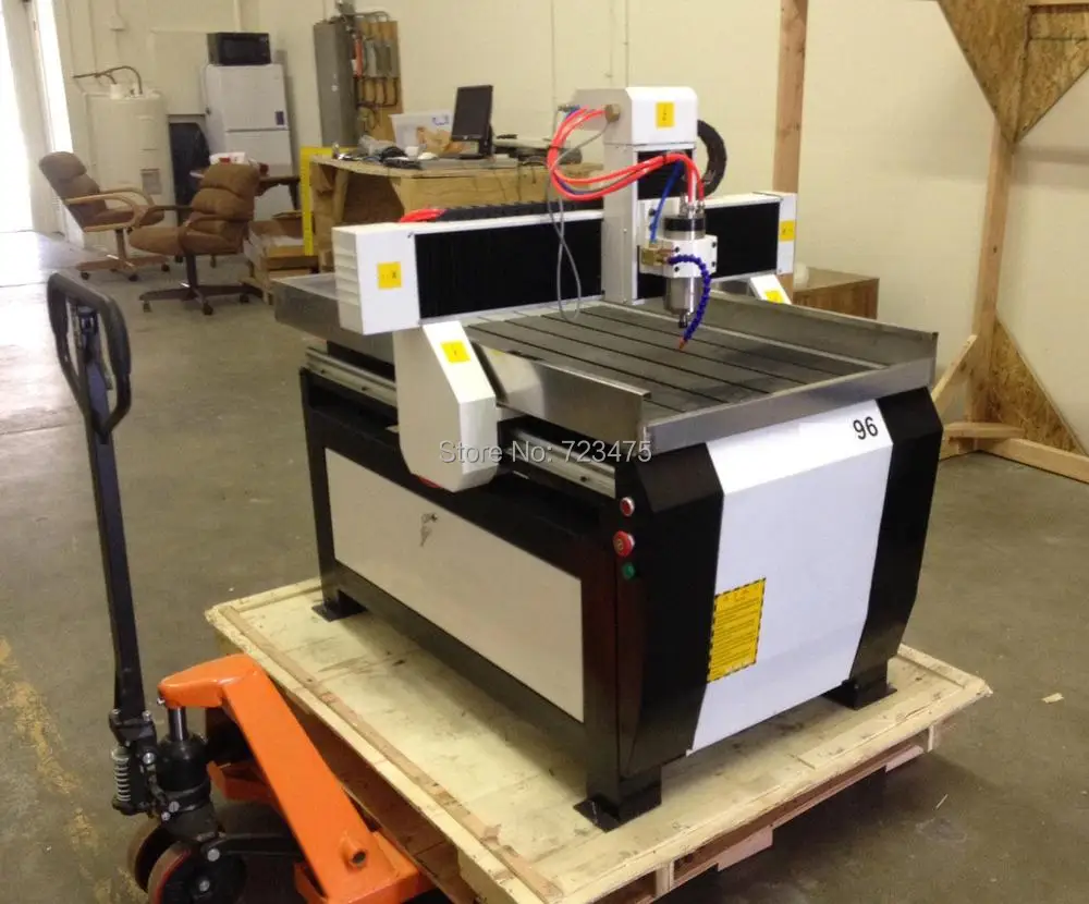 Мини 3d cnc маршрутизатор 6090 с 2.2KW шпиндель Mach3 watar бак стол для
