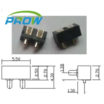 

[PR] pogo pin connector 2P side welding square antenna thimble thimble connector Free Shipping PG1.5-2P-2.5PH-4.3H