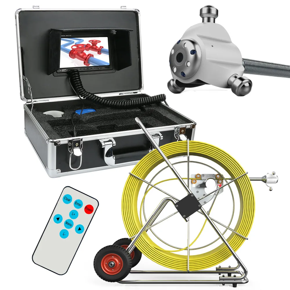 120m Sewer Waterproof Camera Pipe Pipeline Drain Inspection System 7