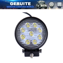 2 шт. 27 Вт светодиодный автомобильный светильник Точечный светильник круглый рабочий светильник DC 12 В Высокая мощность для бездорожья светильник внедорожный для лодок Охота Открытый светильник ing