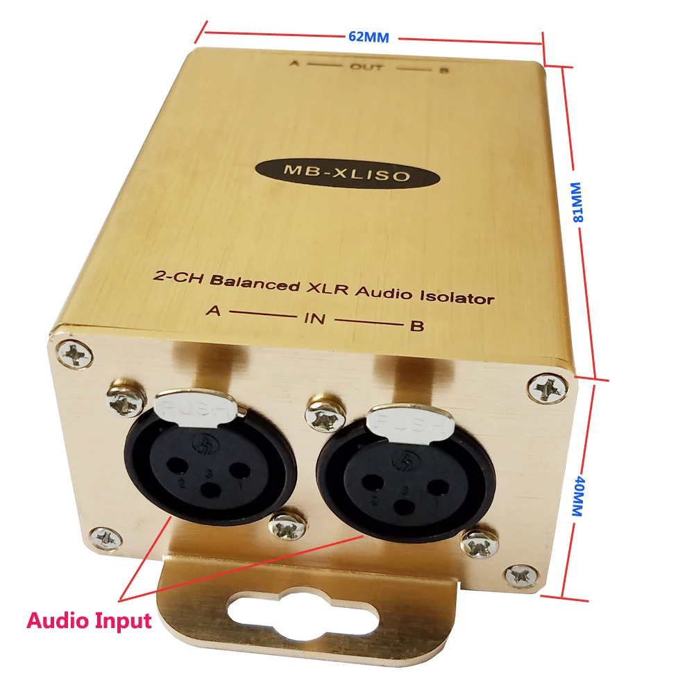 Balanced XLR Audio Isolation Transformer XLR Audio isolator Analog AES/EBU Audio isolator