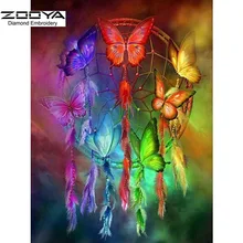 Full Embroidery Rainbow Dreams Colorful Butterfly Diy Diamond Painting Mosaic for Square Diamonds Rhinestone Cross Stitch BJ256