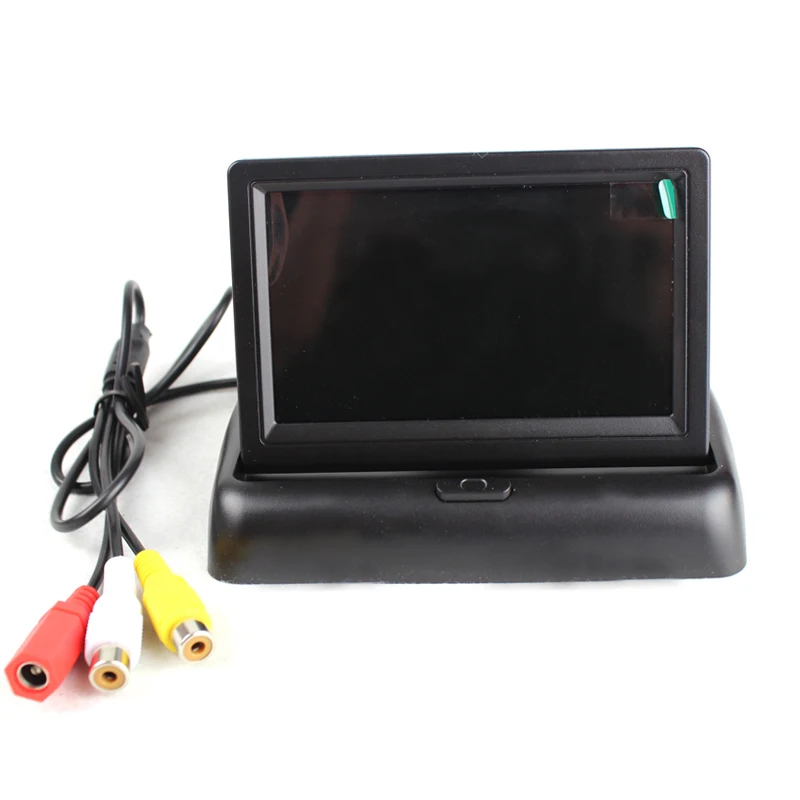 AuMoHall 4,3 ''lcd складной 2 видео вход автомобильные мониторы для камеры заднего вида в тире
