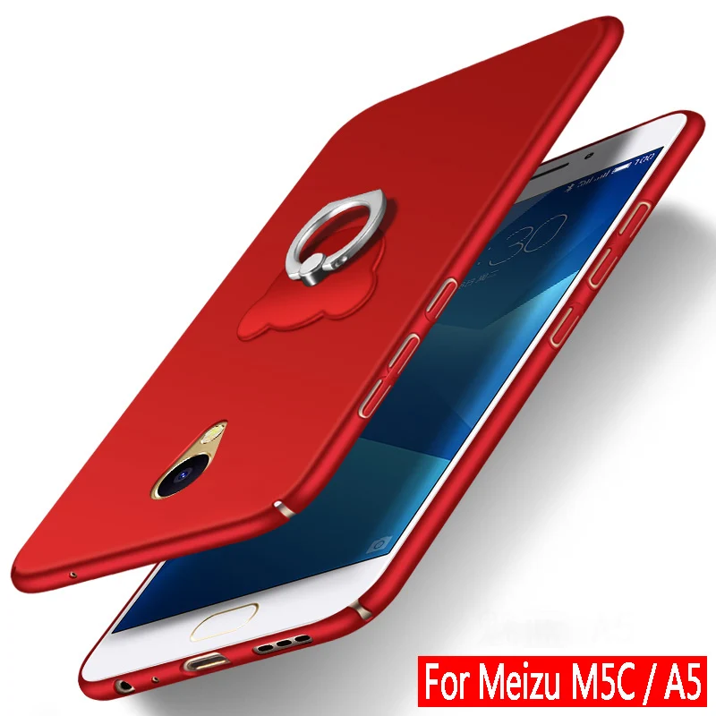 

For meizu m5C Case Luxury protection mobile phone bag For meizu A5 case Frosted Hard funda meizu m5c Cover free screen protector