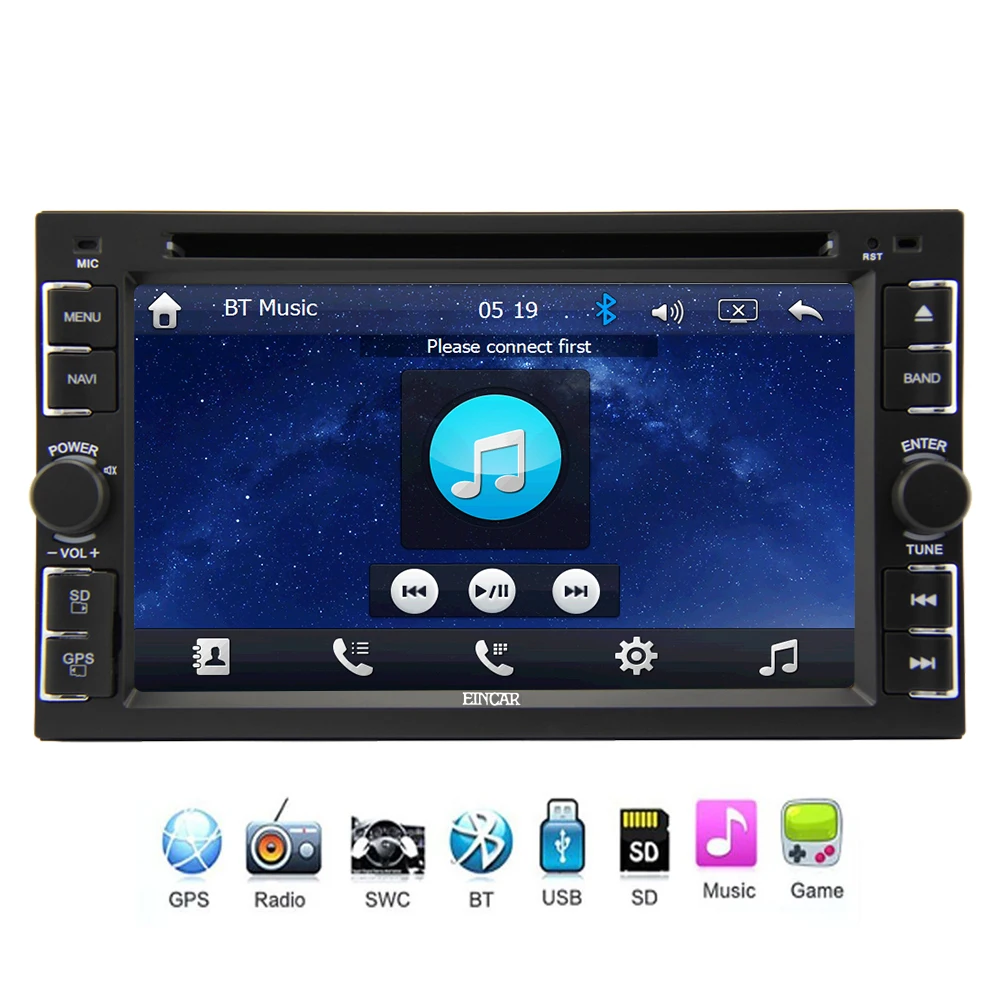 Clearance 7" Double 2DIN Car DVD MP5 Player Bluetooth Touch Screen Stereo Radio Support HD 1080P Video Autoradio In Dash Head Unit GPS NAV 1