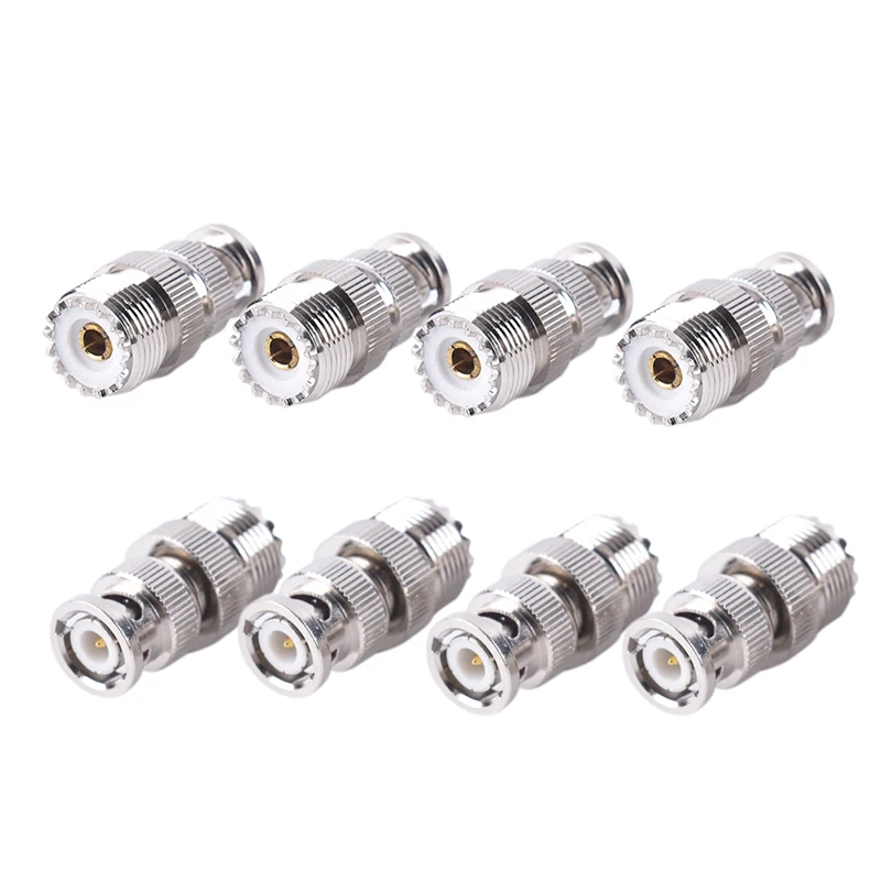 BNC Male Plug To SO239 UHF PL-259 Jack RF Female Coaxial Adapter Cable Connector 34mm