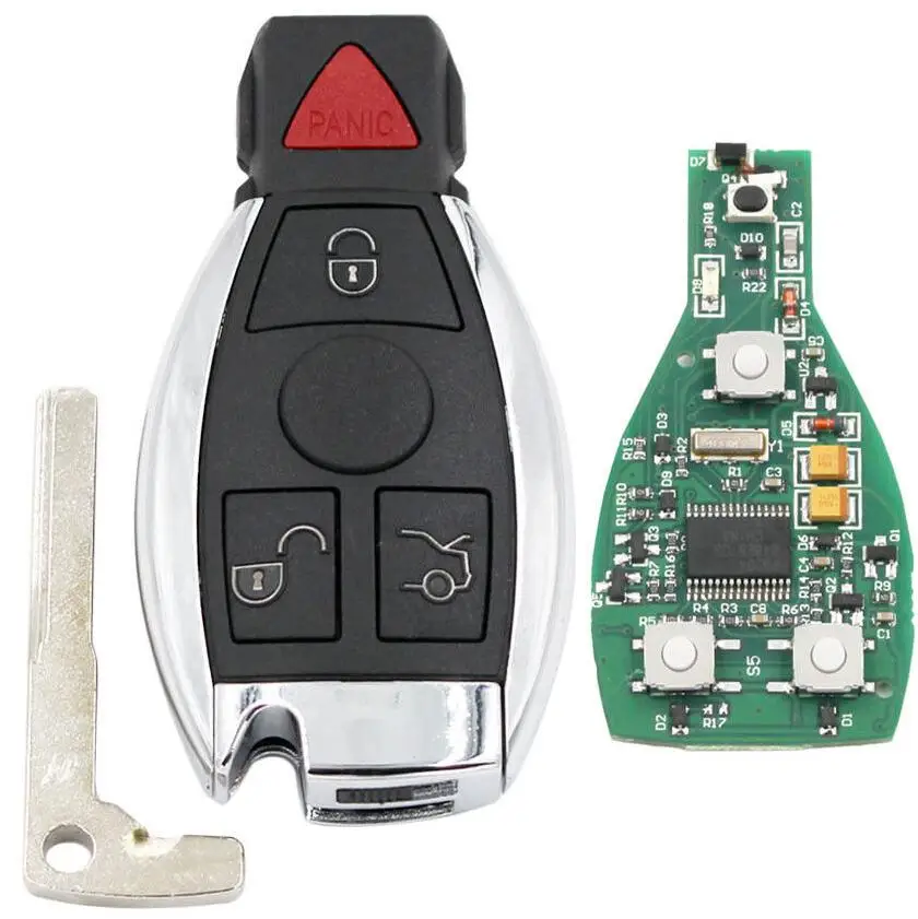 

10pcs/lot Smart Remote Key 3+1 Button 315mhz/433mhz fob for Mercedes Benz after 2000+ NEC&BGA replace NEC Chip