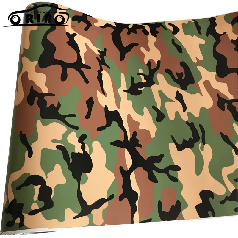 Black Grey Camouflage Vinyl Film Wrap