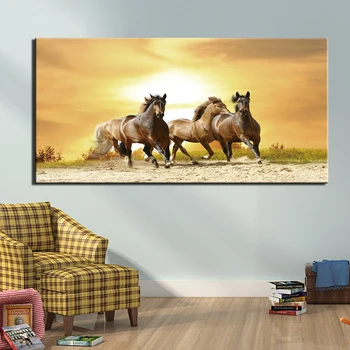 

Home Decor Canvas Pictures Framework HD Prints Poster 1 Piece Animal horse Paintings Modular Living Room Wall Art