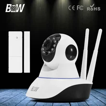 P2P Wifi Cámara IP 720 P HD CCTV Cámara de Seguridad IP Inalámbrica Baby Monitor de Visión Nocturna Apoyo TF Tarjeta Micro Sensor de Puerta de Alarma