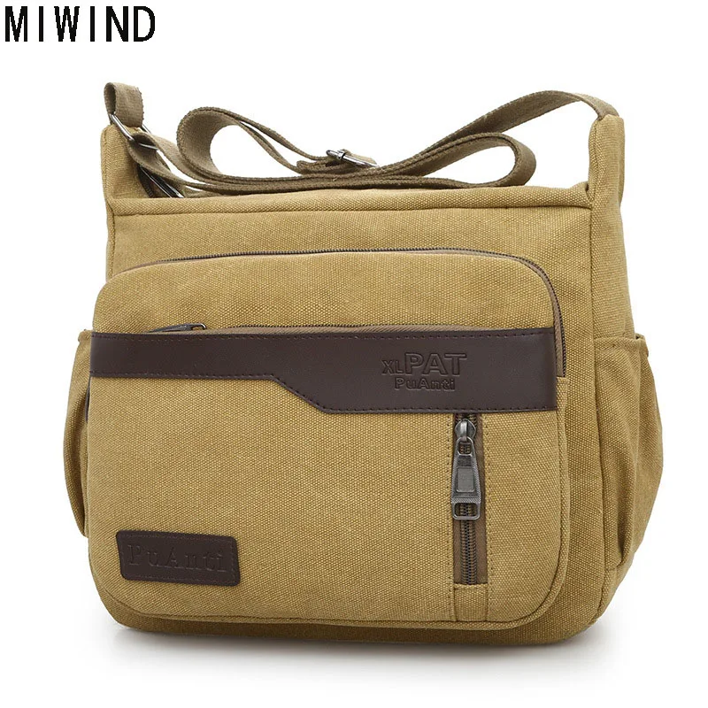 

Free Shipping Brand High Quality Multifunction Men Bag Canvas Handbag Casual Men's Crossbody Bag Luxury Men Messenger Bag T1559
