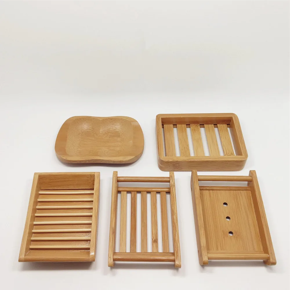 Natural Bamboo Soap Dish Creative Japan Style Bathroom Wood Storage Box