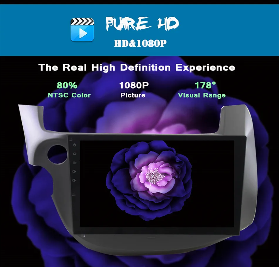 Sale IPS 10.1" Octa 8 core 2G RAM 32 ROM 2 din Android 9.0 Car DVD GPS Navi For Honda fit 2007 2008 2009 2010 2012 13 Tape Recorder 4